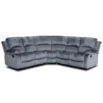 Chenille Fabric Grey 2C2 Manual Recliner Corner Sofa CORDOBA